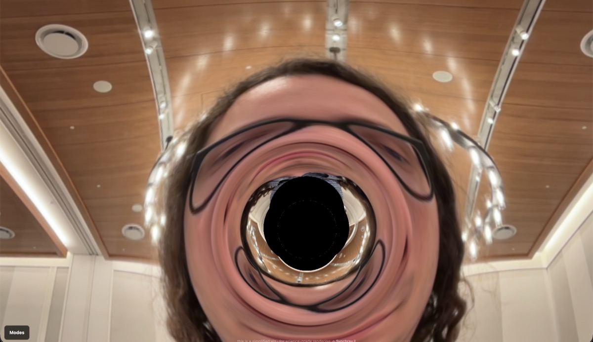 Black hole lensing the camera view